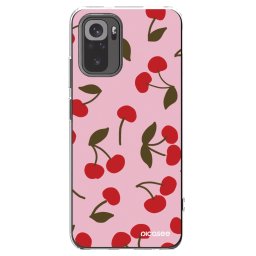 Átlátszó szilikon tok az alábbi mobiltelefonokra Xiaomi Redmi Note 10 - Cherry