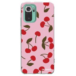 Átlátszó szilikon tok az alábbi mobiltelefonokra Xiaomi Redmi Note 10 Pro - Cherry