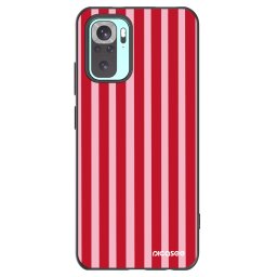 Fekete szilikon tok az alábbi mobiltelefonokra Xiaomi Redmi Note 10 Pro - Lines red