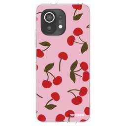 Átlátszó szilikon tok az alábbi mobiltelefonokra Xiaomi Mi 11 - Cherry