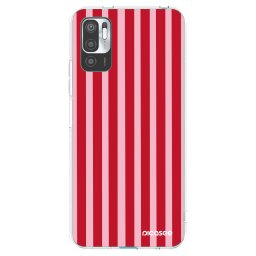 Átlátszó szilikon tok az alábbi mobiltelefonokra Xiaomi Redmi Note 10 5G - Lines red