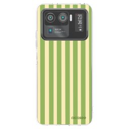Átlátszó szilikon tok az alábbi mobiltelefonokra Xiaomi Mi 11 Ultra - Lines Matcha