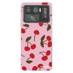 Átlátszó szilikon tok az alábbi mobiltelefonokra Xiaomi Mi 11 Ultra - Cherry