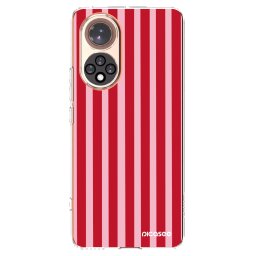 Átlátszó szilikon tok az alábbi mobiltelefonokra Huawei Nova 9 - Lines red