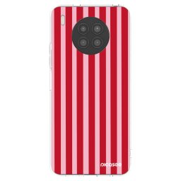 Átlátszó szilikon tok az alábbi mobiltelefonokra Huawei Nova 8i - Lines red