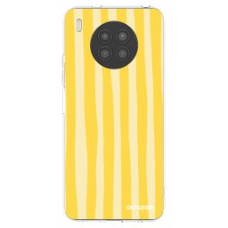 Átlátszó szilikon tok az alábbi mobiltelefonokra Huawei Nova 8i - Lines lemon