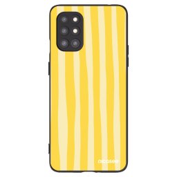 Fekete szilikon tok az alábbi mobiltelefonokra OnePlus 8T - Lines lemon