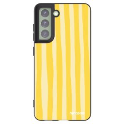 Fekete szilikon tok az alábbi mobiltelefonokra Samsung Galaxy S21 FE 5G - Lines lemon