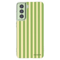 Átlátszó szilikon tok az alábbi mobiltelefonokra Samsung Galaxy S21 FE 5G - Lines Matcha