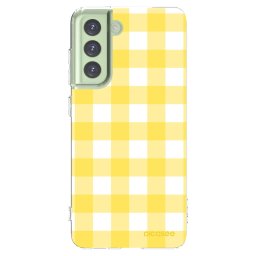Átlátszó szilikon tok az alábbi mobiltelefonokra Samsung Galaxy S21 FE 5G - Gride lemon