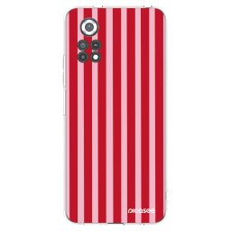 Átlátszó szilikon tok az alábbi mobiltelefonokra Xiaomi Poco X4 Pro 5G - Lines red