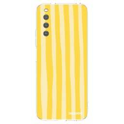 Átlátszó szilikon tok az alábbi mobiltelefonokra Sony Xperia 10 IV 5G - Lines lemon