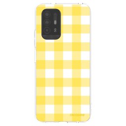 Átlátszó szilikon tok az alábbi mobiltelefonokra OPPO A94 5G - Gride lemon