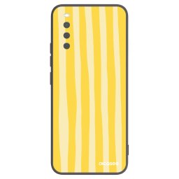 Fekete szilikon tok az alábbi mobiltelefonokra Sony Xperia 10 III - Lines lemon