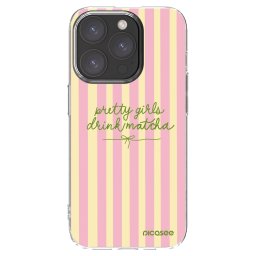 Átlátszó szilikon tok az alábbi mobiltelefonokra Apple iPhone 15 Pro - Pretty matcha