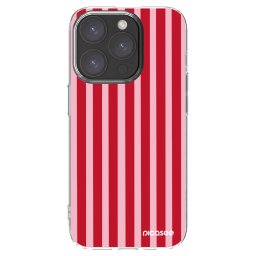 Átlátszó szilikon tok az alábbi mobiltelefonokra Apple iPhone 15 Pro - Lines red
