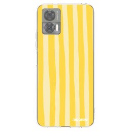 Átlátszó szilikon tok az alábbi mobiltelefonokra Motorola Edge 30 Neo - Lines lemon