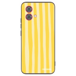 Fekete szilikon tok az alábbi mobiltelefonokra Motorola Moto G84 5G - Lines lemon