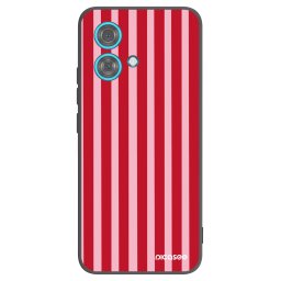Fekete szilikon tok az alábbi mobiltelefonokra Motorola Edge 40 Neo - Lines red