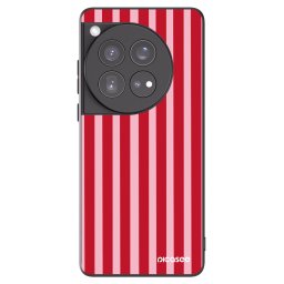 Fekete szilikon tok az alábbi mobiltelefonokra OnePlus 12 5G - Lines red