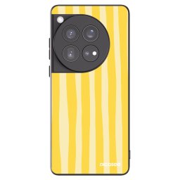 Fekete szilikon tok az alábbi mobiltelefonokra OnePlus 12 5G - Lines lemon