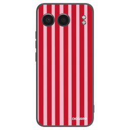 Fekete szilikon tok az alábbi mobiltelefonokra OnePlus Nord 4 - Lines red