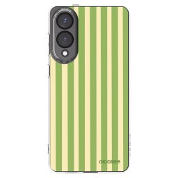 Átlátszó szilikon tok az alábbi mobiltelefonokra Samsung Galaxy S25 Edge 5G - Lines Matcha