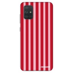 Fashion Case Samsung Galaxy A71 A715F - Lines red