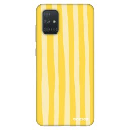 Fashion Case Samsung Galaxy A71 A715F - Lines lemon