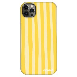Fashion Case MagSafe Apple iPhone 12 Pro Max - Lines lemon