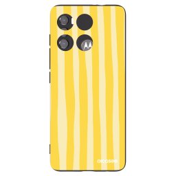 Fekete szilikon tok az alábbi mobiltelefonokra Motorola Edge 60 5G - Lines lemon