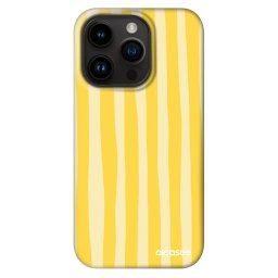 Fashion Case MagSafe Apple iPhone 14 Pro - Lines lemon