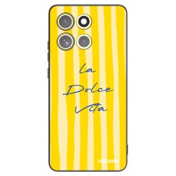 Fekete szilikon tok az alábbi mobiltelefonokra Motorola Moto G86 5G - Ladolcevita