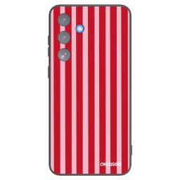 Fekete szilikon tok az alábbi mobiltelefonokra Samsung Galaxy S25 FE 5G - Lines red