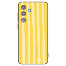 Fekete szilikon tok az alábbi mobiltelefonokra Samsung Galaxy S25 FE 5G - Lines lemon
