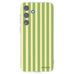 Átlátszó szilikon tok az alábbi mobiltelefonokra Samsung Galaxy S25 FE 5G - Lines Matcha