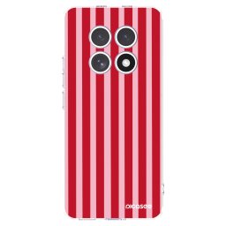 Átlátszó szilikon tok az alábbi mobiltelefonokra Xiaomi Redmi Note 15 4G - Lines red