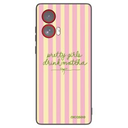 Fekete szilikon tok az alábbi mobiltelefonokra Motorola Edge 50 Fusion - Pretty matcha