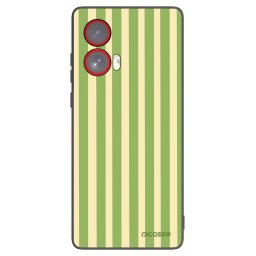 Fekete szilikon tok az alábbi mobiltelefonokra Motorola Edge 50 Fusion - Lines Matcha