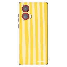 Fekete szilikon tok az alábbi mobiltelefonokra Motorola Edge 50 Fusion - Lines lemon
