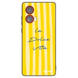 Fekete szilikon tok az alábbi mobiltelefonokra Motorola Edge 50 Fusion - Ladolcevita