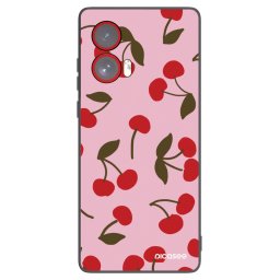 Fekete szilikon tok az alábbi mobiltelefonokra Motorola Edge 50 Fusion - Cherry