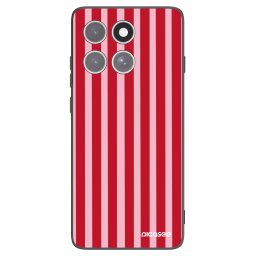 Fekete szilikon tok az alábbi mobiltelefonokra Motorola Edge 60 Fusion - Lines red