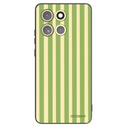 Fekete szilikon tok az alábbi mobiltelefonokra Motorola Moto G86 Power 5G - Lines Matcha