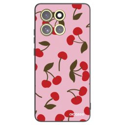 Fekete szilikon tok az alábbi mobiltelefonokra Motorola Moto G86 Power 5G - Cherry