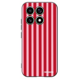 Fekete szilikon tok az alábbi mobiltelefonokra Xiaomi 17 - Lines red