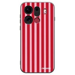 Fekete szilikon tok az alábbi mobiltelefonokra OPPO Find X9 Pro - Lines red