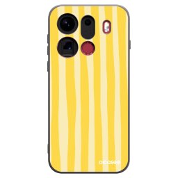 Fekete szilikon tok az alábbi mobiltelefonokra OPPO Find X9 Pro - Lines lemon