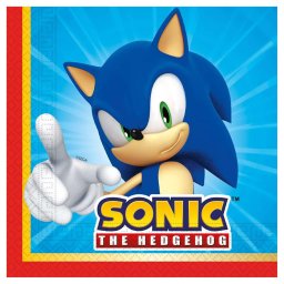 Sonic a sündisznó szalvéta 20 db-os 33x33 cm