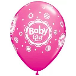 Baby Girl Pink Mix léggömb, lufi 6 DARABOS 28 cm Nr2